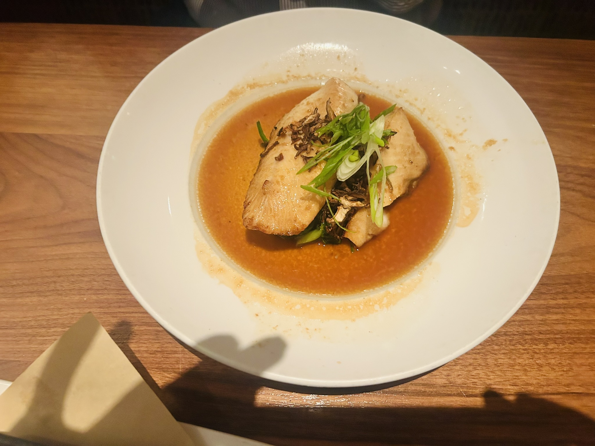 Pan-seared fish with a Caribbean-style sauce, a signature dish from Atlanta private chef Heather Fraser of Fraser Fusion Co.