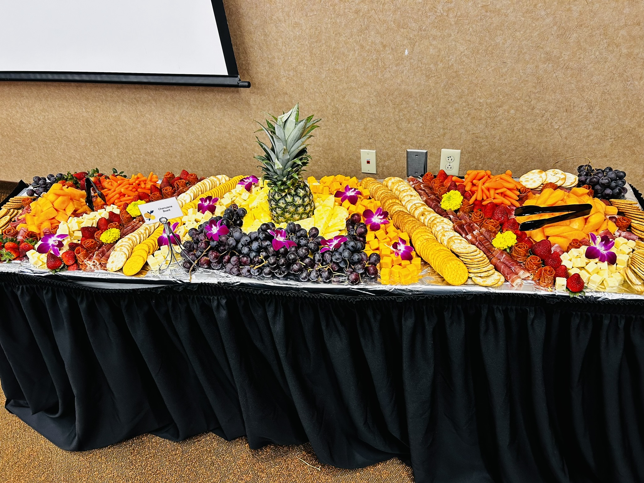 A signature Caribbean fusion dish with pickled onions prepared by Chef Heather Fraser for a private dinner in Atlanta.